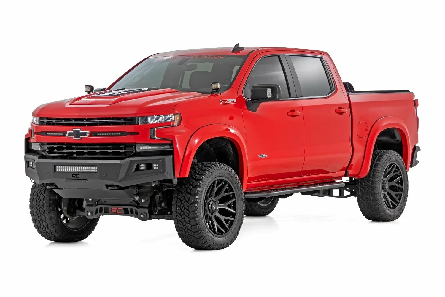 Fits Chevy 1500_2500HD(19-24) OV2 Running Boards Side Step Bars Crew Cab 14009
